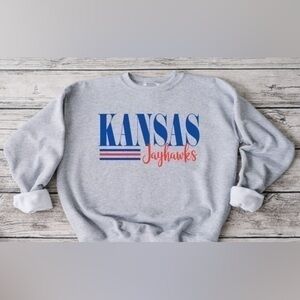 Kansas Striped Crewneck